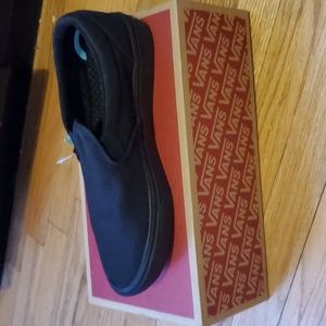 Vans classic slip ons all black